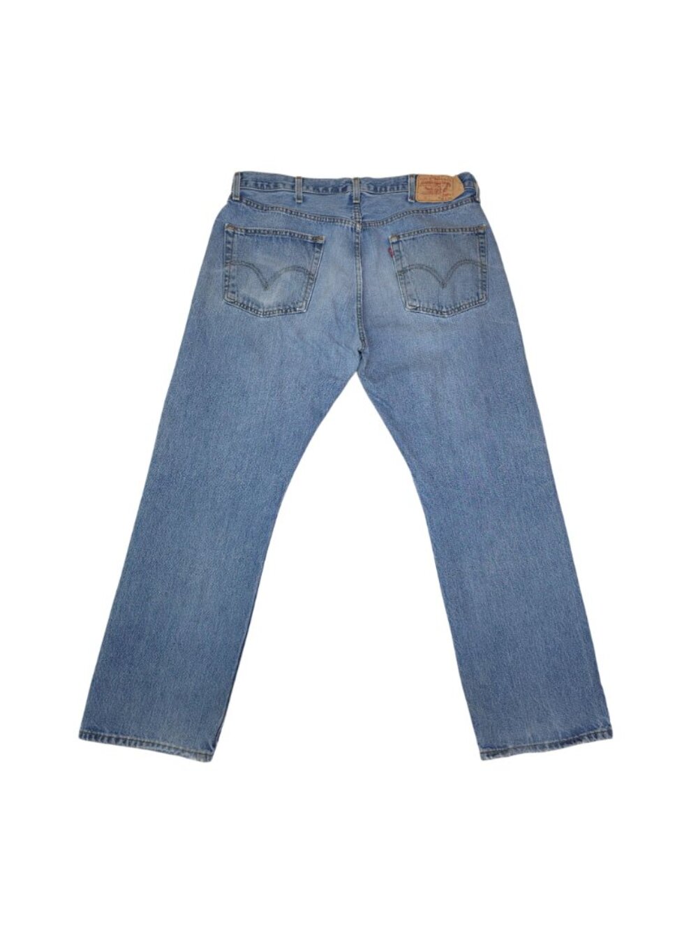 Vintage Levis 501 Original Fit Button Fly Jeans W38 L30 Distressed Light Wash - Picture 10 of 12